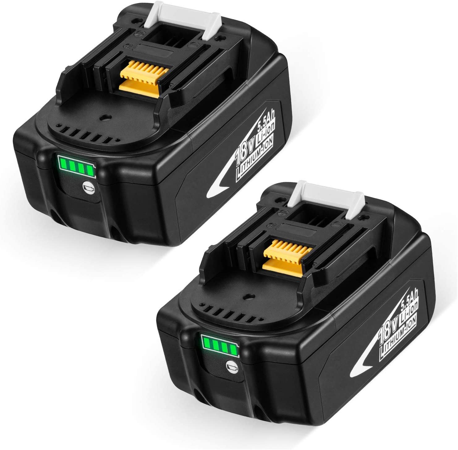 2-Pack 18V 5.0Ah Replacement Battery – Compatible With BL1860B, BL1850, BL1840, BL1830, And More (LXT400, 194204-1)